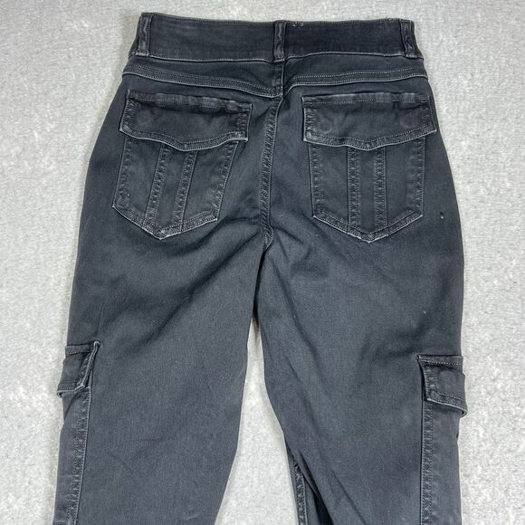 Spanx Stretch Twill Cargo Ankle Jogger Pants Black Stretchy Women’s Size Small - Picture 8 of 12